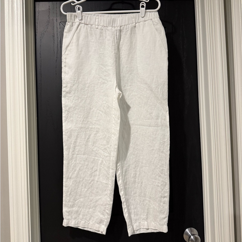 Women’s Quince 100% Linen European Pants - White